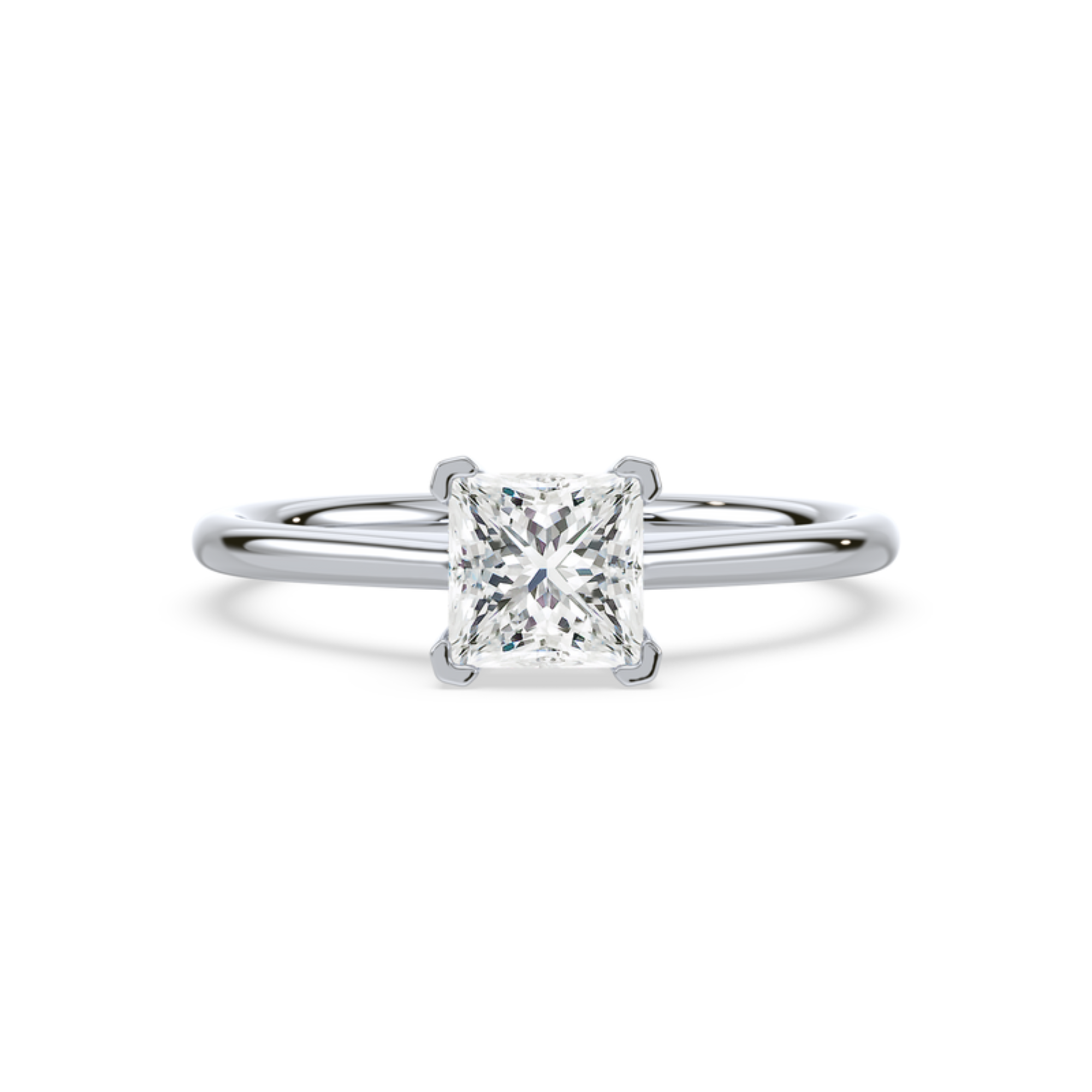 1 Carat Princess Cut Lab-Grown Diamond Engagement Ring