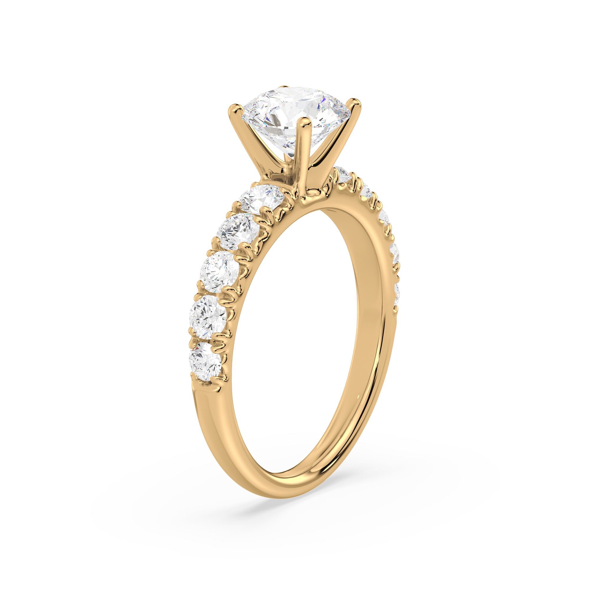 1 Carat Solitaire Accented Lab-Grown Diamond Engagement Ring