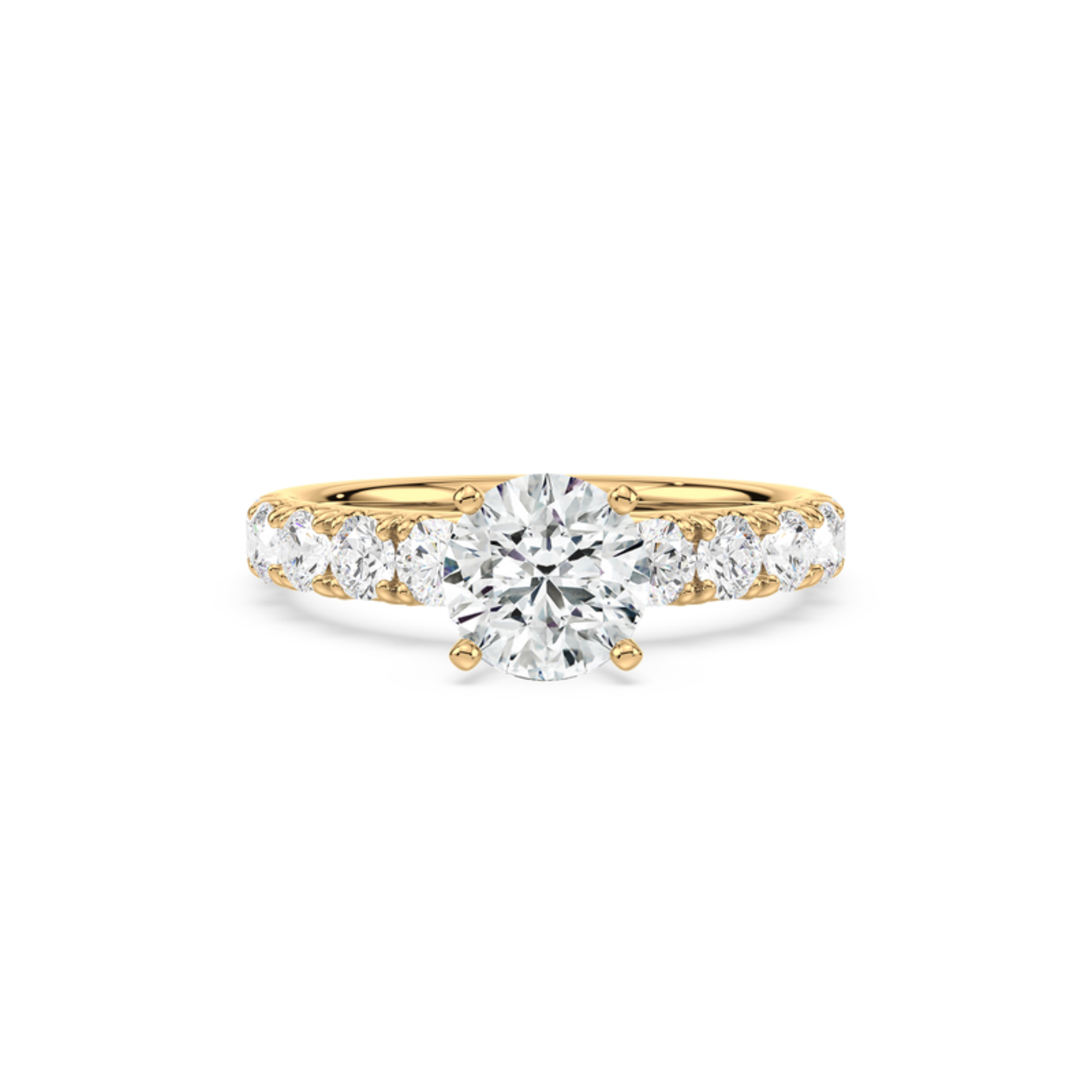 1 Carat Solitaire Accented Lab-Grown Diamond Engagement Ring