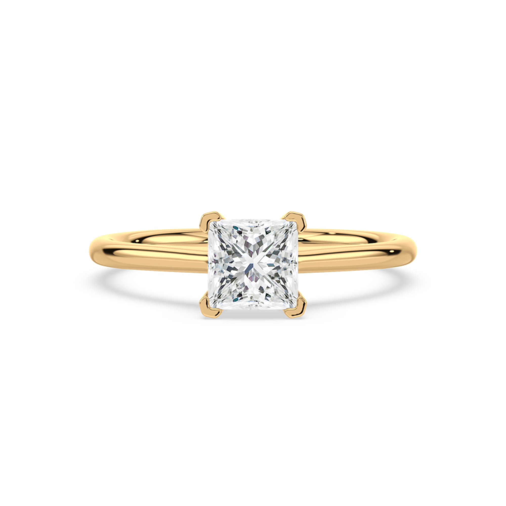 1 Carat Princess Cut Lab-Grown Diamond Engagement Ring