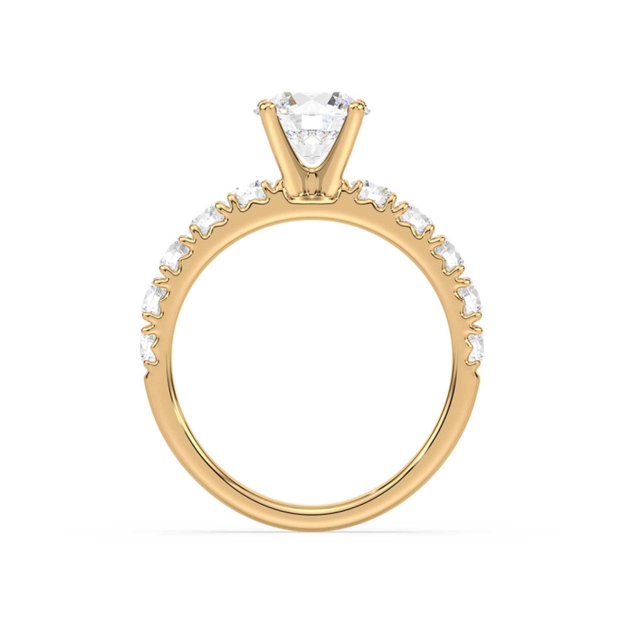 1 Carat Solitaire Accented Lab-Grown Diamond Engagement Ring