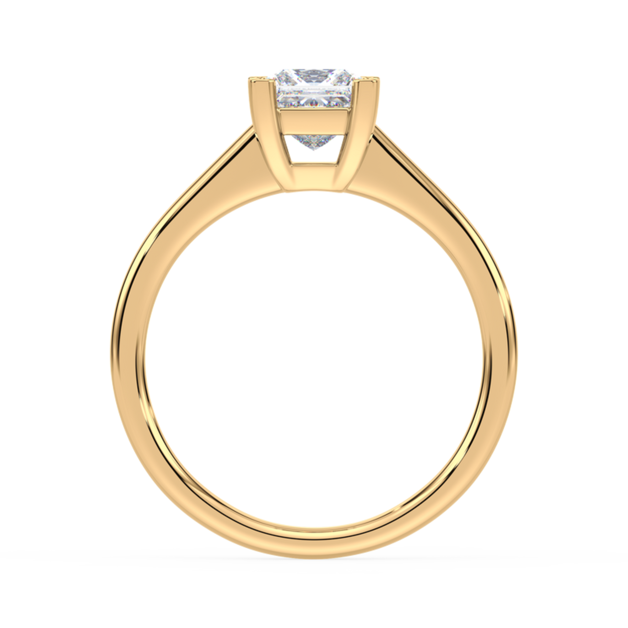 1 Carat Princess Cut Lab-Grown Diamond Engagement Ring