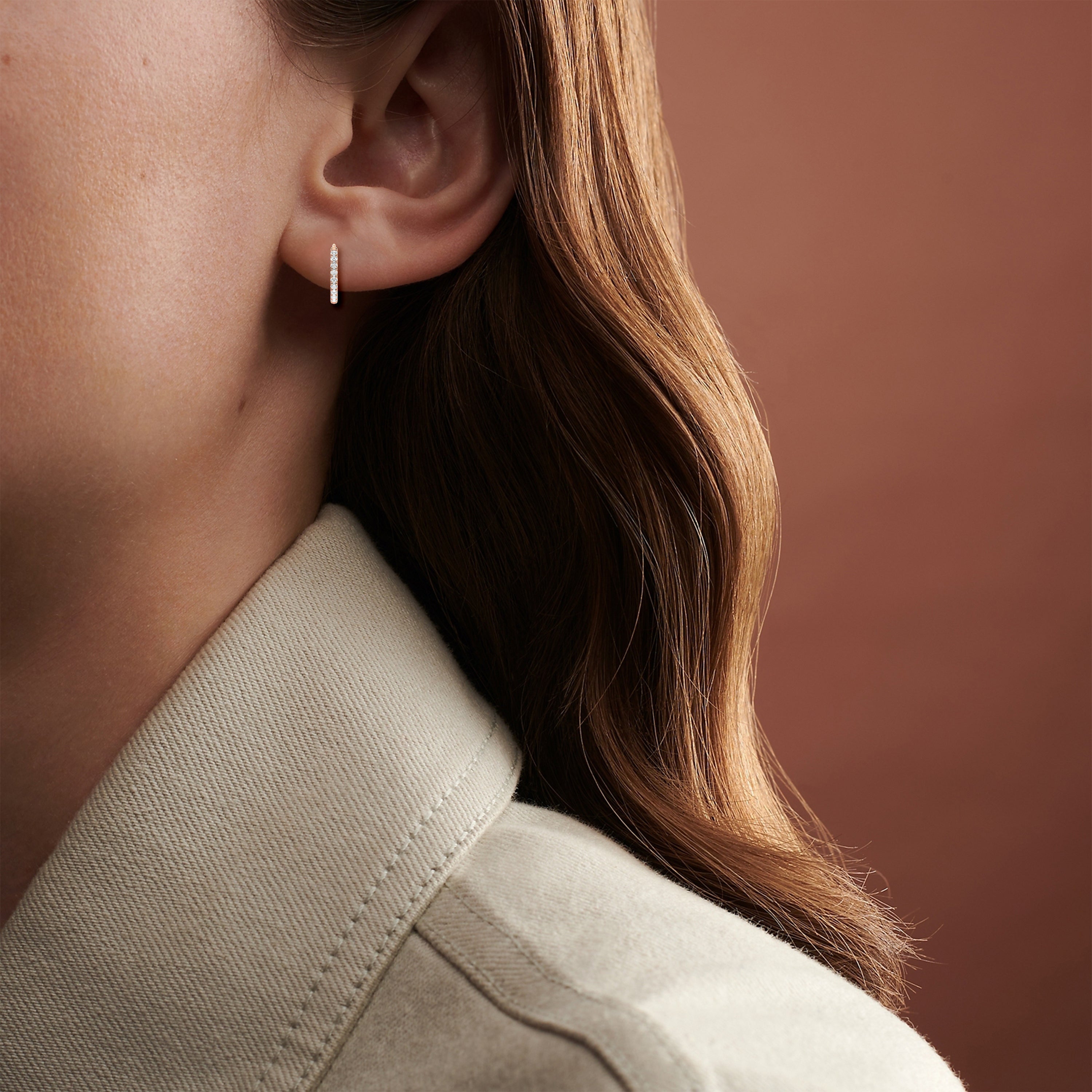 1 Carat Round Lab-Grown Diamond Hoop Earrings