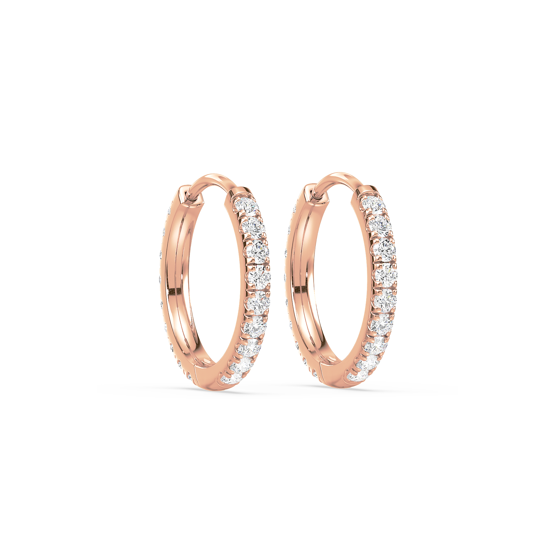 1 Carat Round Lab-Grown Diamond Hoop Earrings