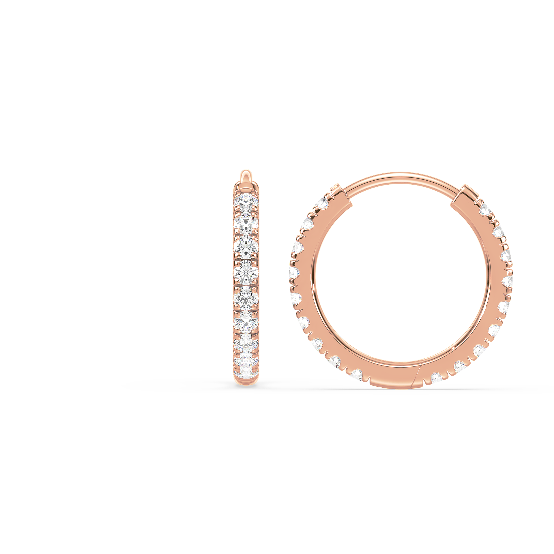 1 Carat Round Lab-Grown Diamond Hoop Earrings