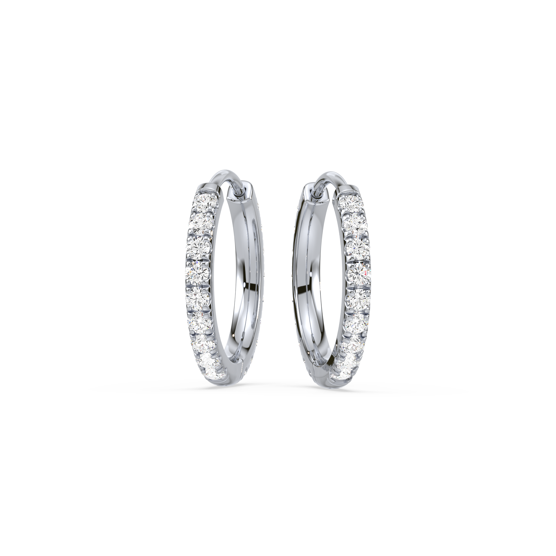 1 Carat Round Lab-Grown Diamond Hoop Earrings
