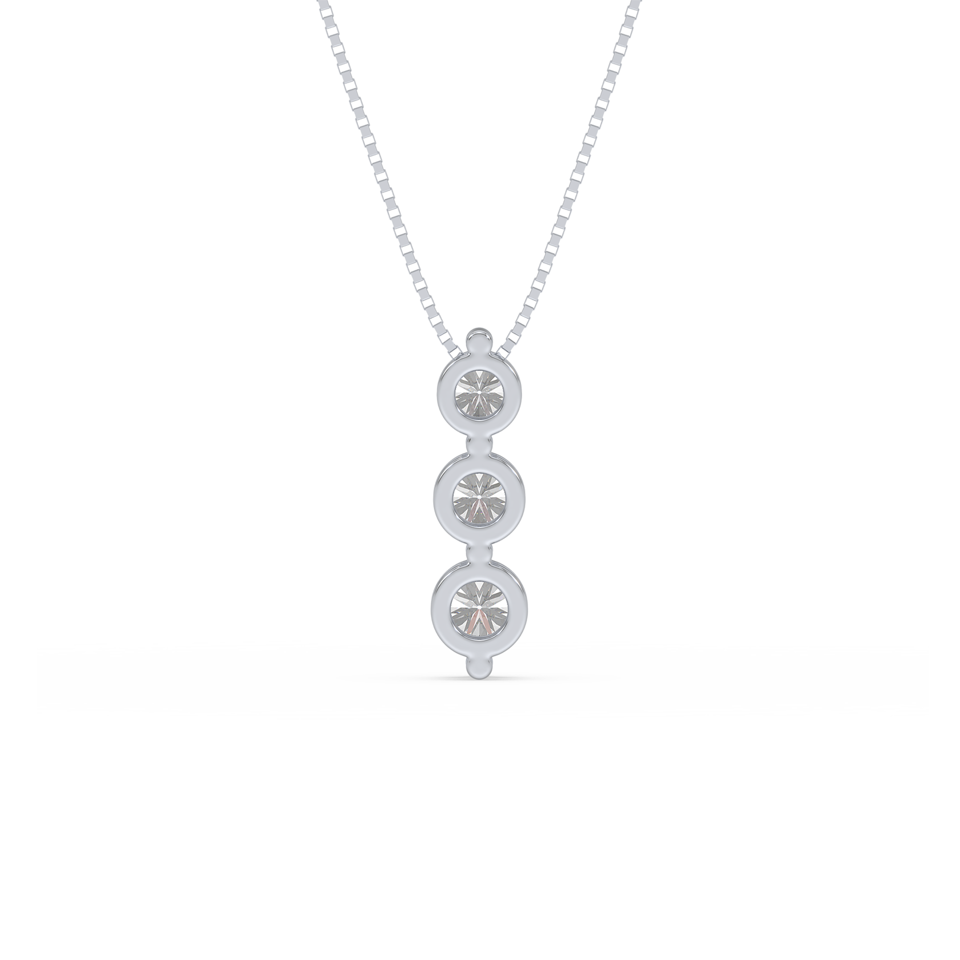 1 Carat Three-Stone Graduated Diamond Pendant