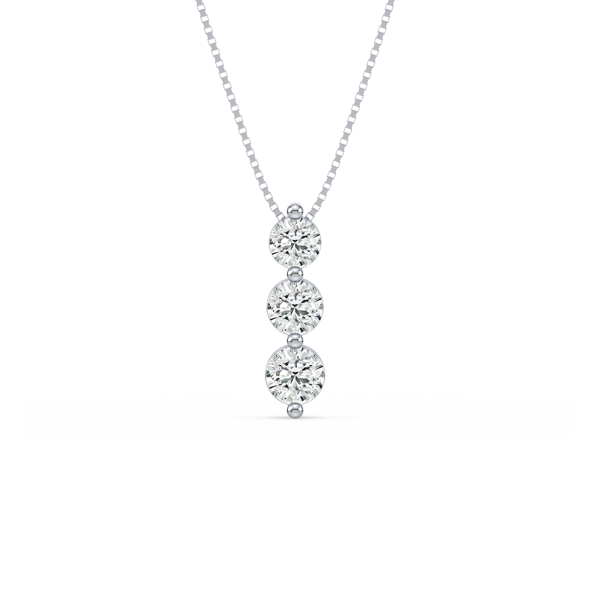 1 Carat Three-Stone Graduated Diamond Pendant