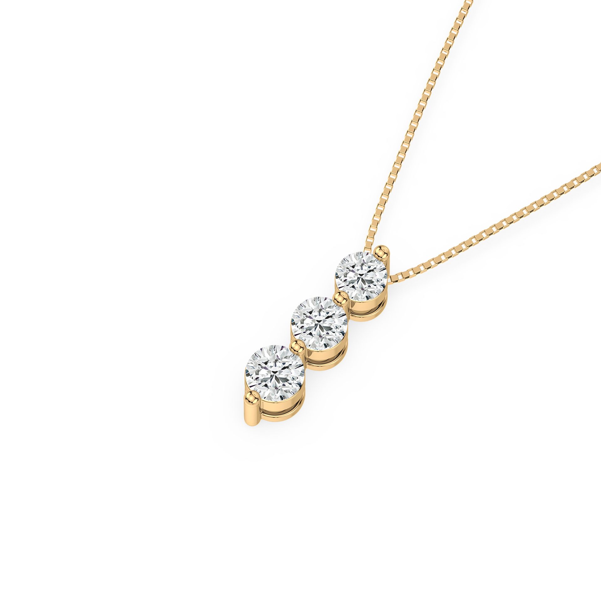 1 Carat Three-Stone Graduated Diamond Pendant