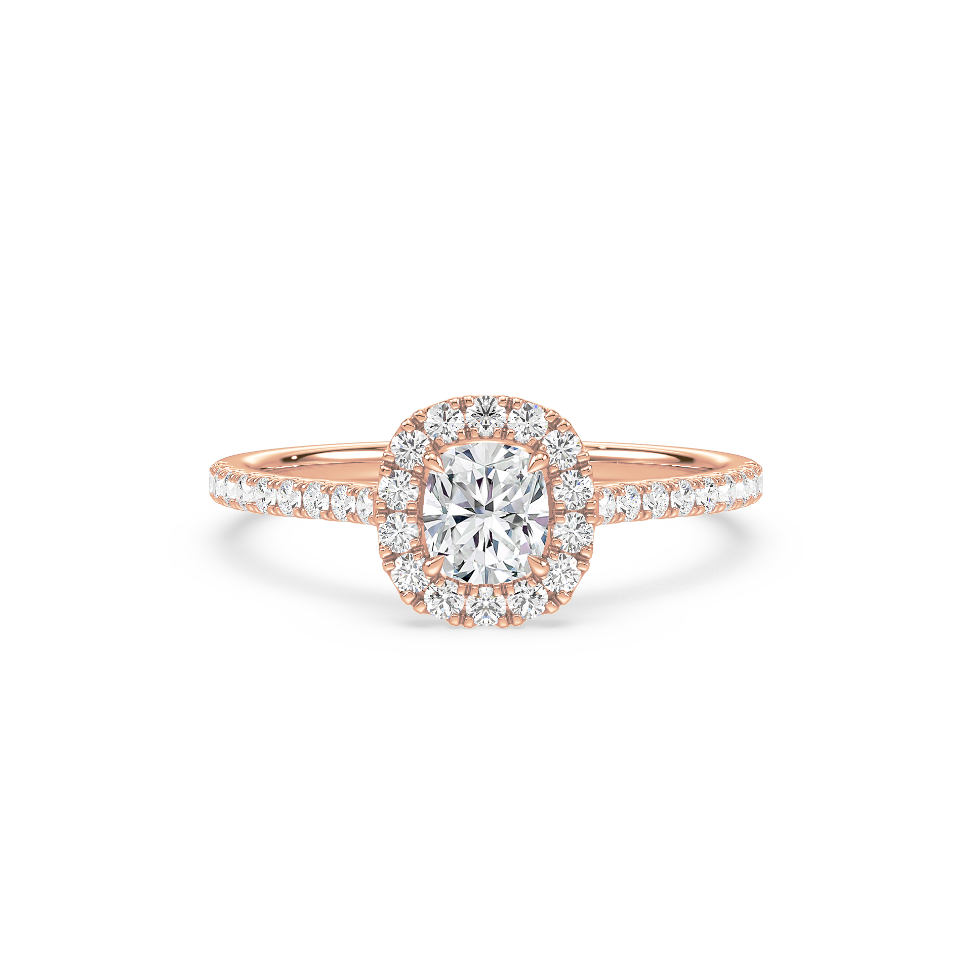 1 Carat Halo Solitaire Accented Lab-Grown Diamond Engagement Ring