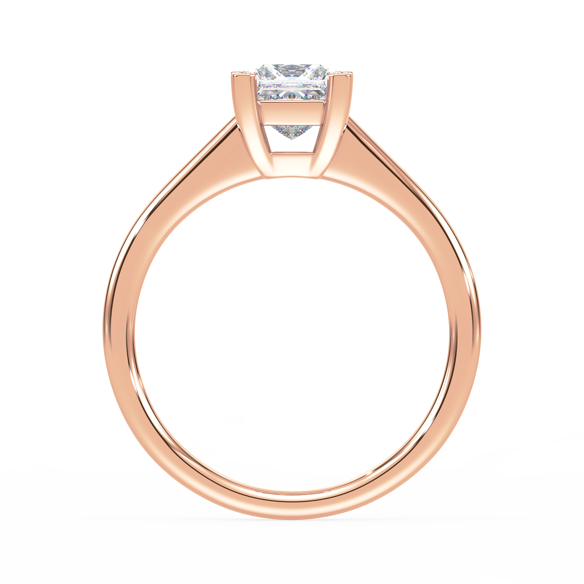 1 Carat Princess Cut Lab-Grown Diamond Engagement Ring