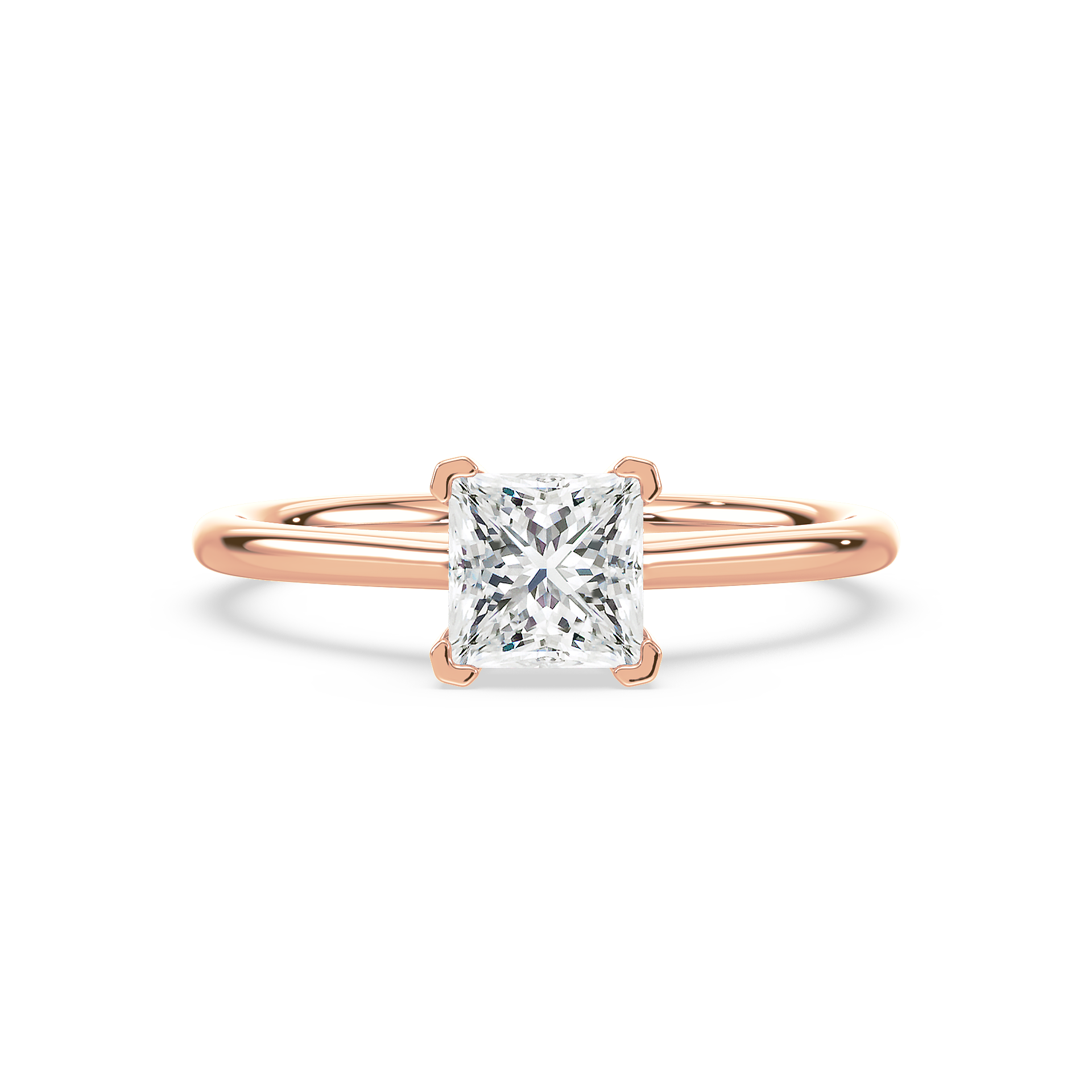 1 Carat Princess Cut Lab-Grown Diamond Engagement Ring