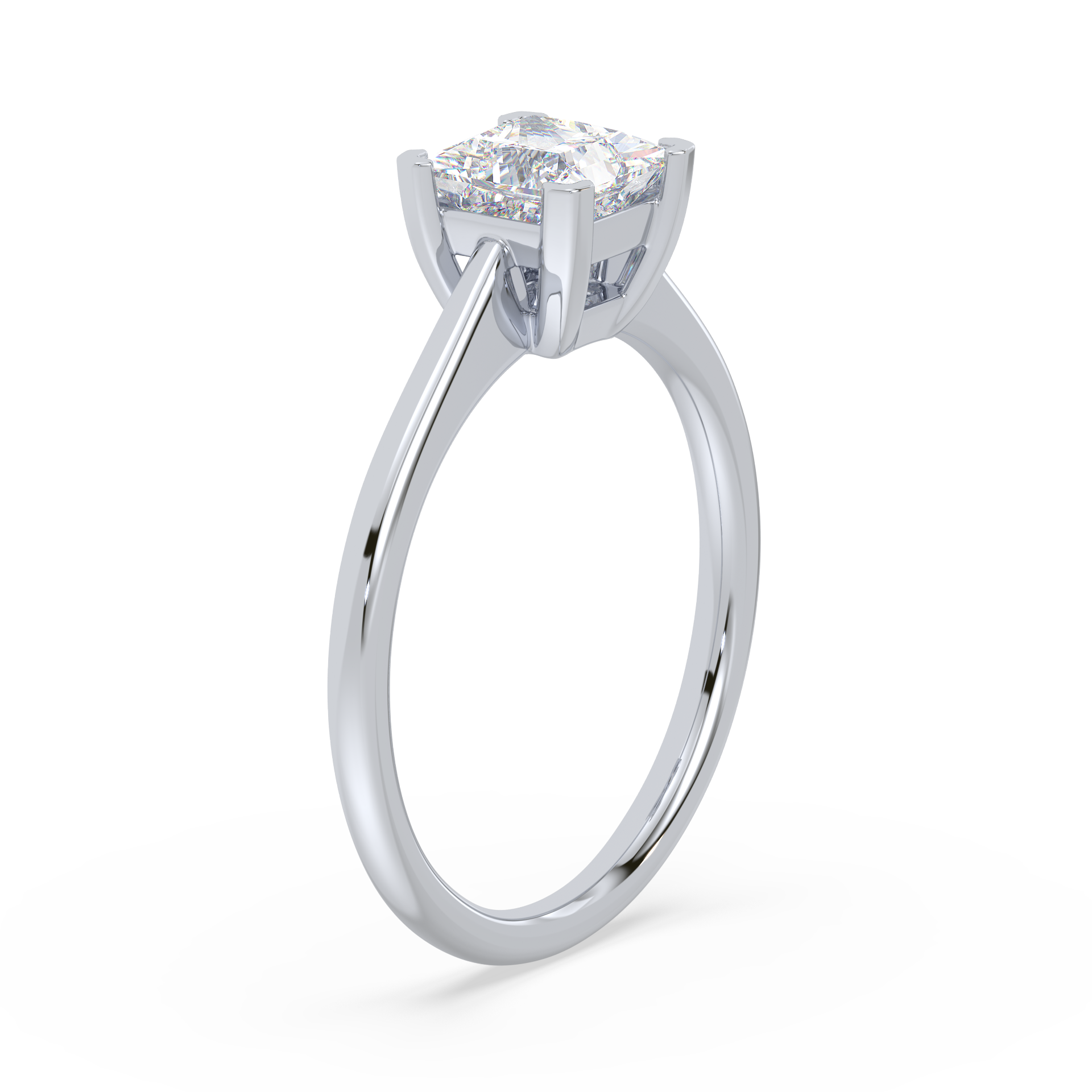 1 Carat Princess Cut Lab-Grown Diamond Engagement Ring