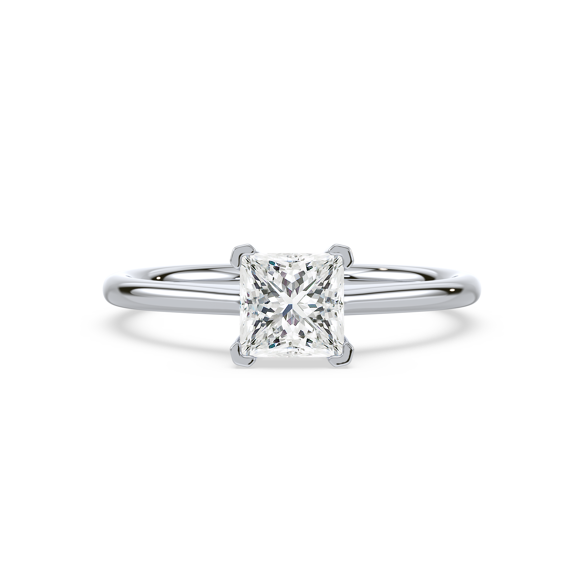 1 Carat Princess Cut Lab-Grown Diamond Engagement Ring