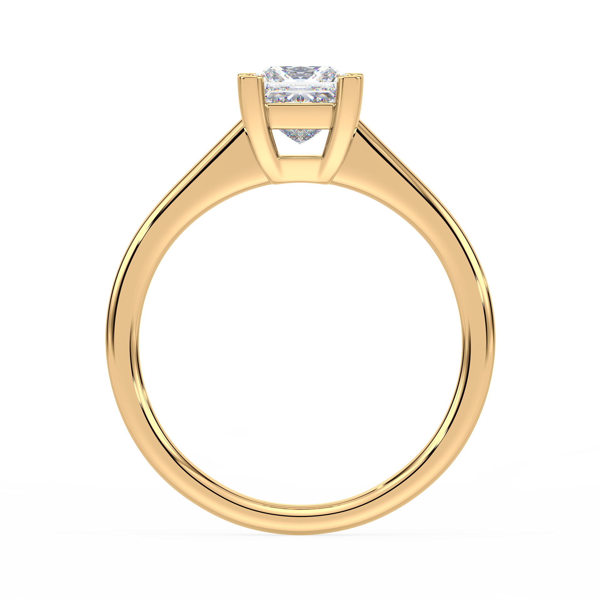 1 Carat Princess Cut Lab-Grown Diamond Engagement Ring