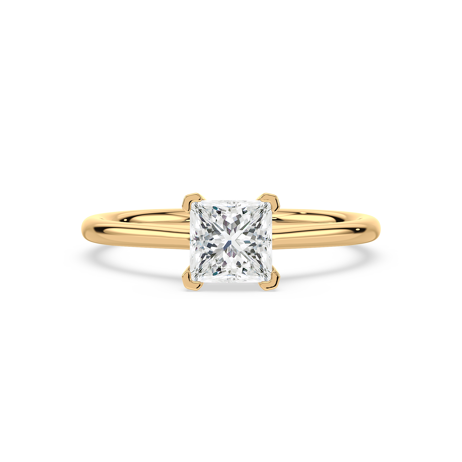1 Carat Princess Cut Lab-Grown Diamond Engagement Ring
