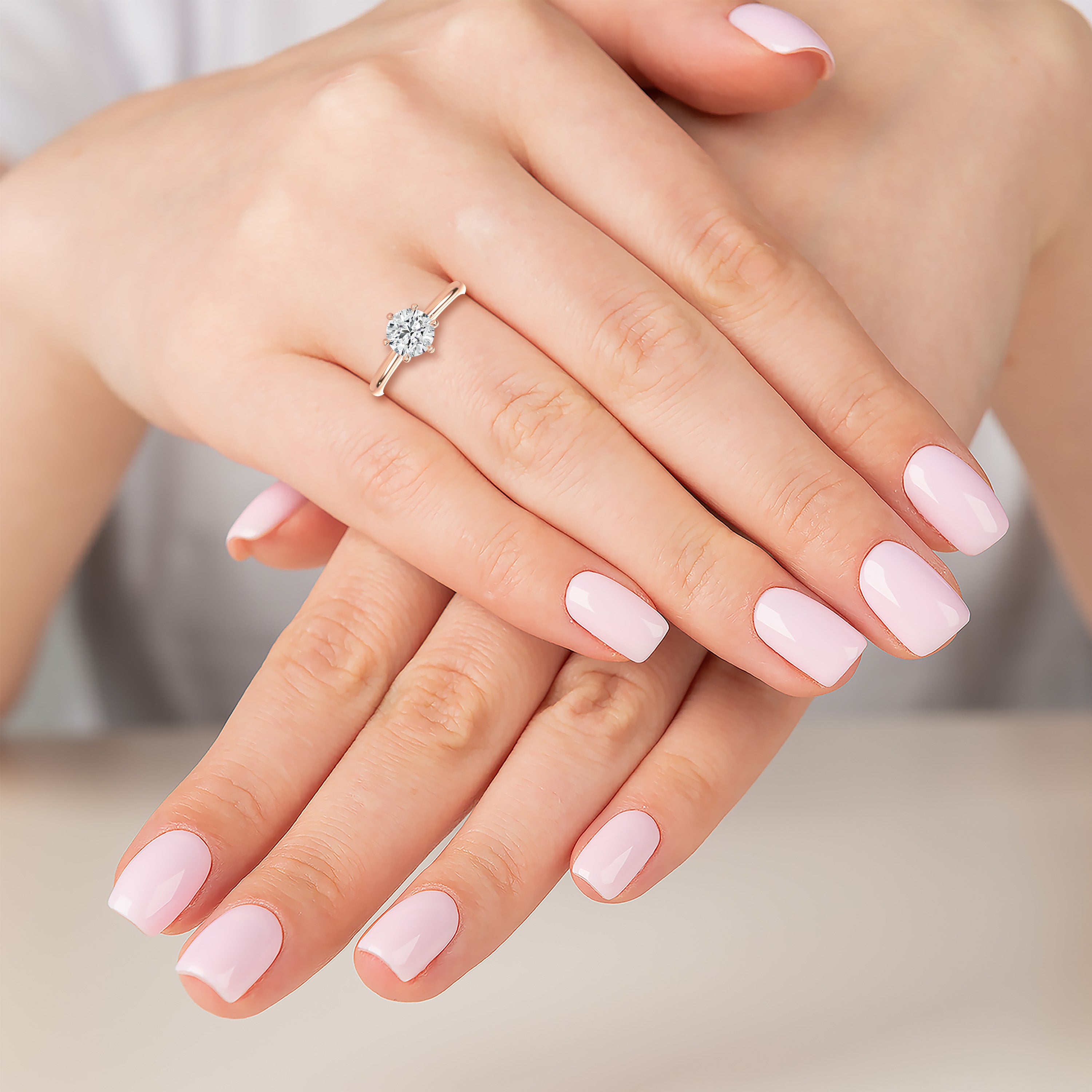 1 Carat Solitaire Lab-Grown Diamond Engagement Ring