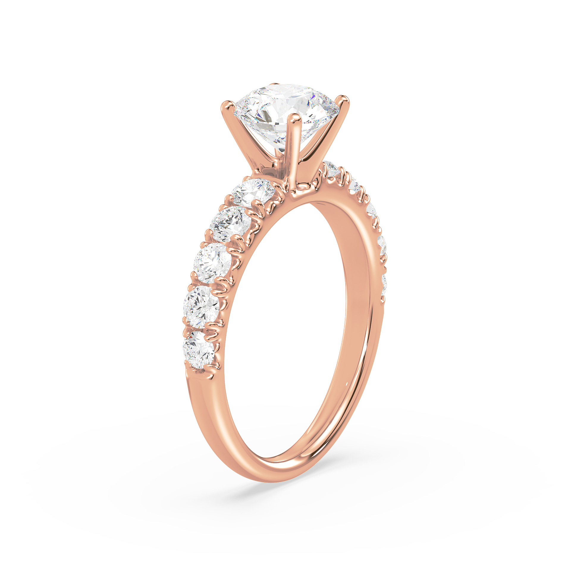 1 Carat Solitaire Accented Lab-Grown Diamond Engagement Ring