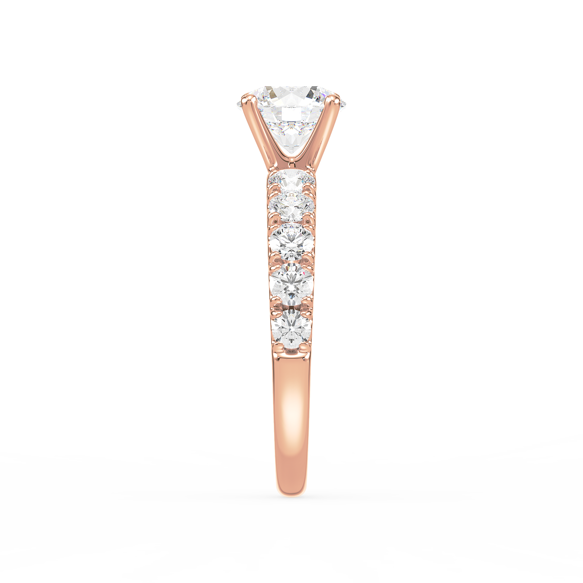 1 Carat Solitaire Accented Lab-Grown Diamond Engagement Ring