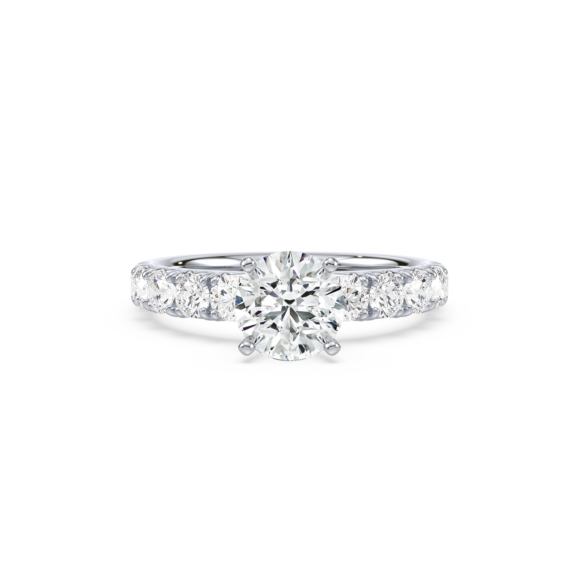 1 Carat Solitaire Accented Lab-Grown Diamond Engagement Ring