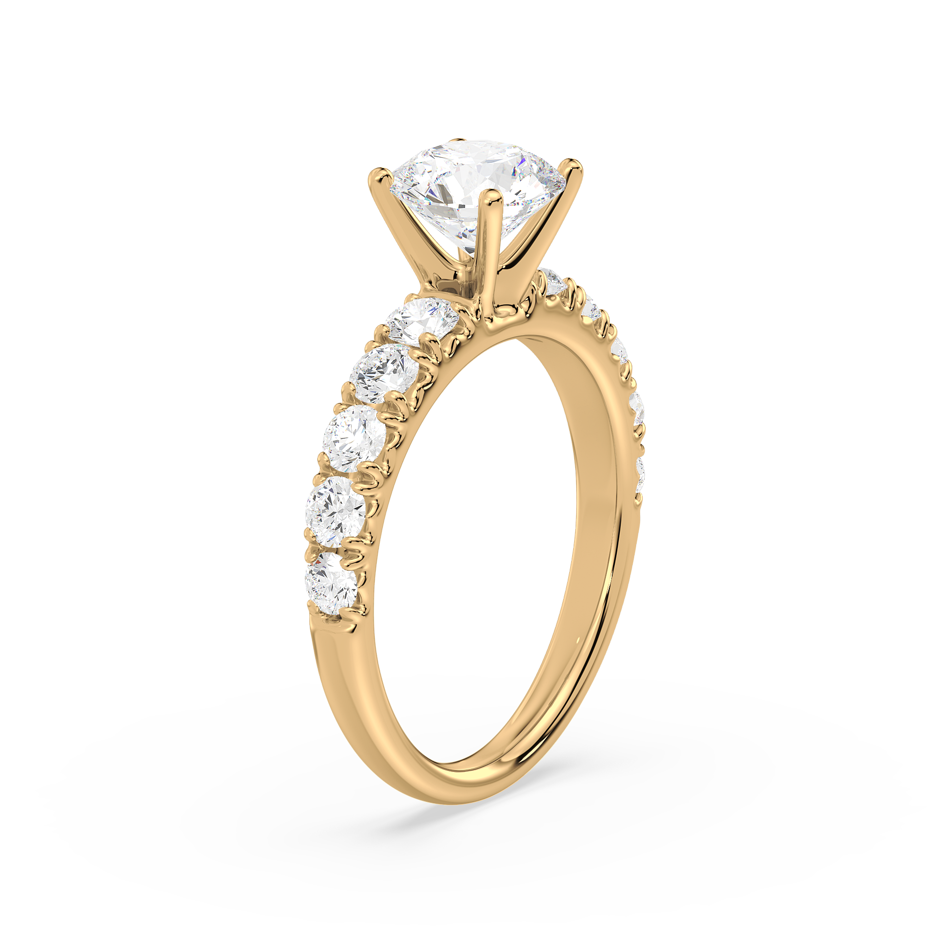 1 Carat Solitaire Accented Lab-Grown Diamond Engagement Ring